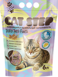 Наполнитель растительный для кошачьего туалета CAT STEP Tofu Tutti Frutti комкующийся, 6л