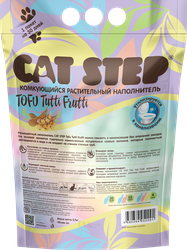 Наполнитель растительный для кошачьего туалета CAT STEP Tofu Tutti Frutti комкующийся, 6л