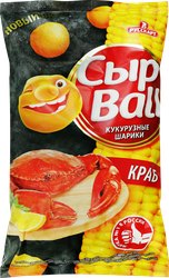 Изображение товара Снеки кукурузные СЫРBALL со вкусом краба, 140г