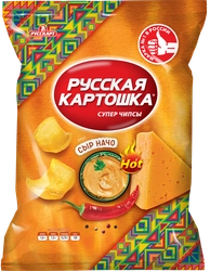 Чипсы картофельные РУССКАЯ КАРТОШКА со вкусом сыра начо, 105г