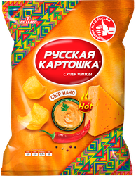 Изображение товара Чипсы картофельные РУССКАЯ КАРТОШКА со вкусом сыра начо, 105г