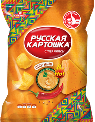 Чипсы картофельные РУССКАЯ КАРТОШКА со вкусом сыра начо, 105г