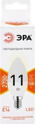 Лампа светодиодная ЭРА Std LED B35-11W-827-E14 11Вт свеча, теплый белый свет, Арт. Б0032980