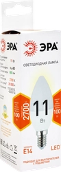 Лампа светодиодная ЭРА Std LED B35-11W-827-E14 11Вт свеча, теплый белый свет, Арт. Б0032980