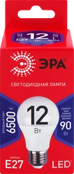 Лампа светодиодная ЭРА Red line LED A60-12W-865-E27 R 12Вт груша, холодный дневной свет, Арт. Б0045325