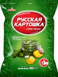 Чипсы картофельные РУССКАЯ КАРТОШКА со вкусом малосольных огурцов, 105г