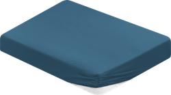 Изображение товара Простыня на резинке HOMECLUB 180x200(+/-3)см, синяя, Арт. HCBS-S-18-BL