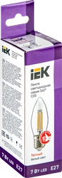 Лампа IEK LED свеча 7Вт, 230В, 3000К, цоколь Е27 360, Арт. LLF-C35-7-230-30-E27-CL