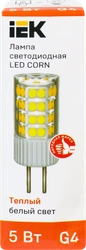 Лампа IEK LED Капсула 5Вт, 230В, 3000К, цоколь G4, Арт. LLE-CORN-5-230-30-G4