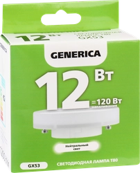 Лампа GENERICA LED таблетка 12Вт, 230В, 4000К, цоколь GX53, Арт. LL-T80-12-230-40-GX53-G