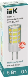 Лампа IEK LED Капсула 5Вт, 230В, 4000К, цоколь G4, Арт. LLE-CORN-5-230-40-G4