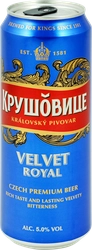 Пиво светлое KRUSOVICE Velvet пастеризованное 5%, 0.43л