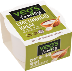 Крем VEG'S Family со вкусом сметаны на основе кокосового масла, 170г