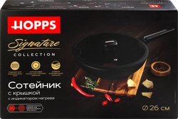 Сотейник HOPPS Signature с крышкой, индукция 26см, бакелит, Арт. HW-P6