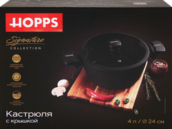 Кастрюля HOPPS Signature индукция 4л, бакелит, Арт. HW-P9