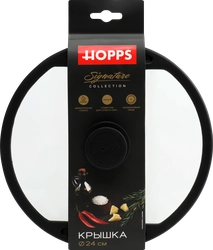 Крышка HOPPS Signature, d=24см, силиконовый обод, Арт. LH-X2