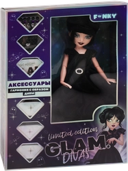 Кукла FUNKY TOYS Glam Divas Вэнди с аксессуарами, платье в горошек, 25см, Арт. FT00008