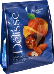 Конфеты DELISSE абрикос с миндалем, глазированные, 200г