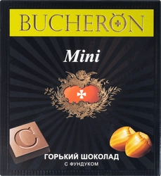 Шоколад горький BUCHERON Mini с фундуком, 40г