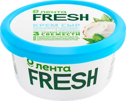 Сыр творожный ЛЕНТА FRESH сливочный 60%, без змж, 140г