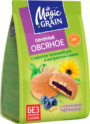 Печенье сдобное MAGIC GRAIN Овсяное, с сиропом топинамбура и экстрактом стевии, 180г