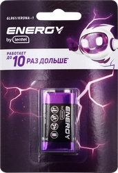 Элемент питания ENERGY BY LENTEL крона 9V 6LR61-1B, 1шт