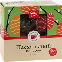 Кексы ТОМИН ХЛЕБ Пасхальный подарок, 4х55г