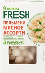 Пельмени ЛЕНТА FRESH Мясное ассорти, 500г