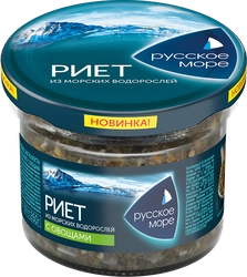 Салат маринованной из морской капусты РУССКОЕ МОРЕ Риет с овощами, 260г