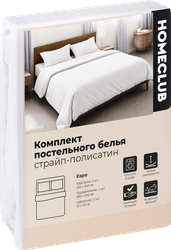 Комплект постельного белья Евро HOMECLUB страйп-полисатин