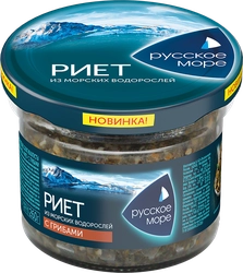 Салат маринованной из морской капусты РУССКОЕ МОРЕ Риет с грибами, 260г