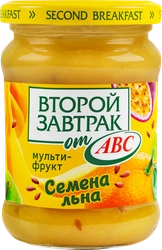 Десерт фруктово-злаковый ВТОРОЙ ЗАВТРАК ОТ ABC Мультифруктовый, с семенами льна, 250г