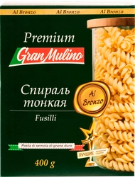 Макароны GRANMULINO Premium Спираль тонкая, 400г