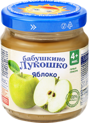 Пюре фруктовое БАБУШКИНО ЛУКОШКО Яблоко без сахара, с 4 месяцев, 100г