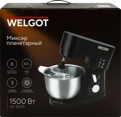 Миксер планетарный WELGOT 1500Вт, Арт. HE-8009