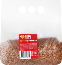 Изображение товара Крупа гречневая ВЫБОР СЕМЬИ 1-й сорт, 2кг