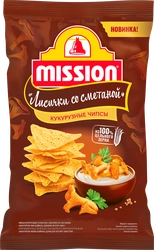 Чипсы кукурузные MISSION со вкусом лисичек со сметаной, 150г