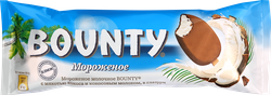 Изображение товара Мороженое молочное BOUNTY Молочное, с мякотью кокоса и кокосовым молоком  в глазури 6%, без змж, эскимо, 60г