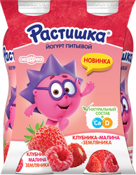 Йогурт питьевой РАСТИШКА Клубника, малина, земляника 1,6%, без змж, 90г