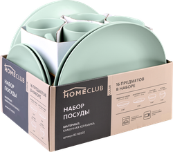 Набор столовый HOMECLUB Color 16 предметов, керамика, Арт. BC-N0102