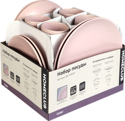 Набор столовый HOMECLUB Color 16 предметов, керамика, Арт. BC-N0102