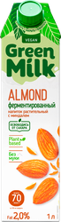 Изображение товара Напиток ячменно-нутовый GREEN MILK Миндаль, 1000мл