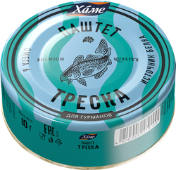 Изображение товара Паштет рыбный ХАМЕ Треска, 80г