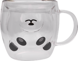 Изображение товара Кружка HOMECLUB Мишка, с двойными стенками, стекло, 250мл, Арт. KTDW0257D-P