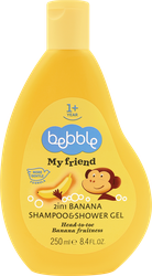Изображение товара Шампунь и гель для душа детский BEBBLE My Friend 2в1 с ароматом банана, 250мл