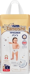 Подгузники детские TANOSHI Premium мягкие и тонкие L 9–14кг, 44шт