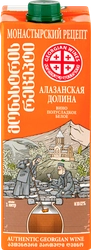 Вино МОНАСТЫРСКИЙ РЕЦЕПТ Алазанская Долина ординарное сортовое белое полусладкое, 1л