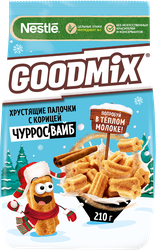 Изображение товара Готовый завтрак GOOD MIX Чурросвайб, хрустящие палочки с корицей, 210г