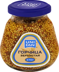 Горчица UNI DAN Зернистая, 270г