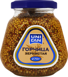 Горчица UNI DAN Зернистая, 270г